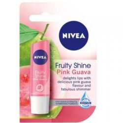 NIVEA Lip Balm Fruity Shine - Guava With Spf 15 Long Lasting Moisturizing Lip Care, Delights Lips With Delicious Guava Flavor And Gives Shimmer Look (Nlbg)