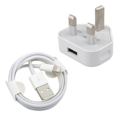 MFI Certified Apple iPhone 5W USB Power UK 3Pin Adapter Charger with FREE Fast DATA Cable Adapter For iPhone 6 7 8 Plus X XR XS XS MAX Charger