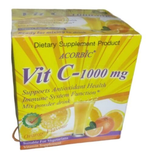 683878d45dcee129d931be3f4333deff.jpg DRINKING WHITENING Acorbic Vitamin C- 1000mg (avc) Orange Flavour Powder Drink