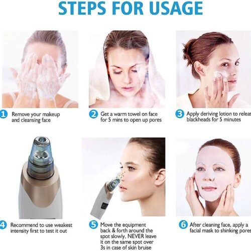 USB Rechargeable Electric Multifunctional Cleaning Instrument For acne, pimple skin treatment Blackhead Remover, Vacuum Acne, Acne Treatment, Cleaner Pore, Pore Shrinking Machine (Mfci)