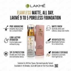 LAKME 9 To 5 Matte + Poreless Liquid Primer Foundation 60 ml lmfn