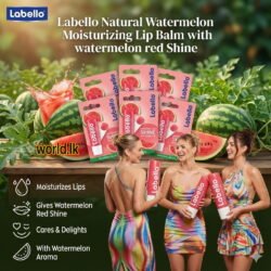 Made In Germany Natural Watermelon Labello Shine, Lip Balm Lwbg Aroma and a Subtle Pink Shine Lwbg