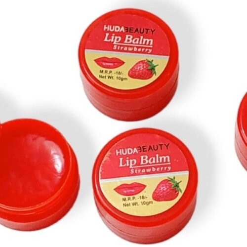 HUDA BEAUTY dryb Strawberry Lip Balm for Soft and Naturally Pink Lips SPF 30 lip Pigmentation for Dark Lips 10gm
