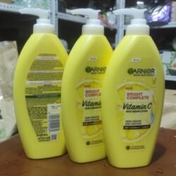 THAILAND GARNIER VITAMIN C Body 400 Ml Sun Block Lotion UVA / UVB Bright Complete 2x Lemon Gbvc Reduce the Dark Spots and Even Out Skin Tone