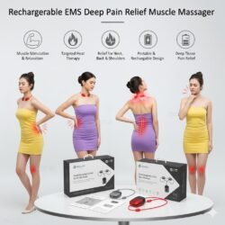 Rechargeable EMS Pain Relief Muscle Stimulator Massager Intelligent Micro current (nmcs) Smart Hanging Cervical Spine Shoulder Massage Neck, Deep Tissue