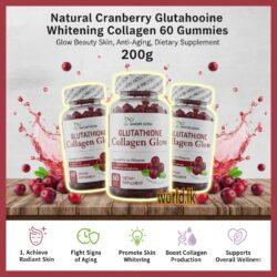 7ca11f6273d57974ae95cc10b2c29c78.jpg COLLAGEN CRANBERRY 60 GLUTATHIONE GUMMIES gcgc From Nature Glow Anti-Aging Whiit-ening Beauty Skin Dietary Supplement Powder