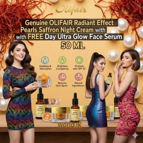8386e3def03c6df383fd72e26e2e330a.jpg Genuine OLIFAIR Radiant Effect pearls saffron Night Cream with FREE Day Ultra Glow Face Serum Orec