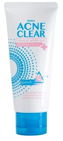 MISTINE ACNE CLEAR (mist) Beauty White and Oil Control Foam 85g