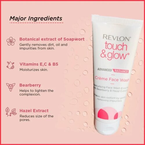 REVLON rv01 Touch & Glow Advanced Radiance Crème Face Wash 100gm