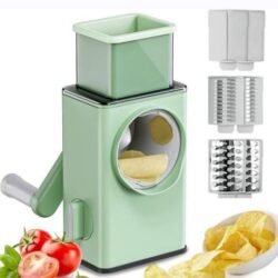 8bc8f0b3196d9febfde41d3d678c46a6-1.jpg Vegetable Cutter vcss Rotary Cheese Graters Multifunctional Chopper Fruit Kitchen Tool with 7 Stainless Steel Drum Blades for Vegetables