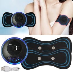 Mini Massager, Mini Massager with Rechargeable mmb Butterfly Mini Massager Ems Massager Neck Massager for Cervical Pain Mini Massager for Adults Shoulder, Full Body