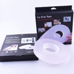 Nano PU Gel Double (igt) Sided Tape, 5M Unite Ivy Grip Washable Adhesive Tape, Removable, Reusable, Traceless, Sticks to Glass, Metal, Cabinets, Tile, Dashboards and More, Nano Tape