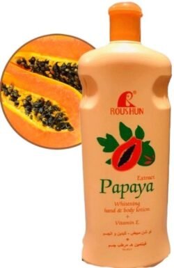99eb8393d57546bb1f09bd66fafe807e.jpg ROUSHUN rve0 Papaya POWDER Nourish Moisturizer Hand Body Lotion Vitamin E Anti-Aging Body CREAM 600ml