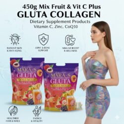 9a31ca743076bcb834aa5a640e493981.jpg 450g GLUTA COLLAGEN Mix Fruit & Vit C Plus MGCP Dietary Supplement Products Vitamin C, Zinc, CoQ10 (30 x 15 g Sachets) Powder