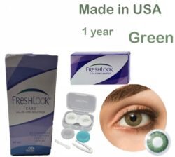 9a83c229a43e915b72ff85b59ccb2391.jpg Colour GREEN - Fresh Look gecl Color Blends Contact Lens - Full Set - Color Contact Lens (Replacement Cycle: 12 Month)