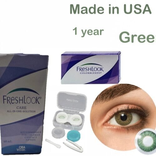 Colour GREEN - Fresh Look gecl Color Blends Contact Lens - Full Set - Color Contact Lens (Replacement Cycle: 12 Month)