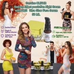 9c5c5d7bfe11d0a3548018a0f833259b.jpg Genuine OLIFAIR Radiant Effect pearls saffron Night Cream with FREE Day Ultra Glow Face Serum Orec