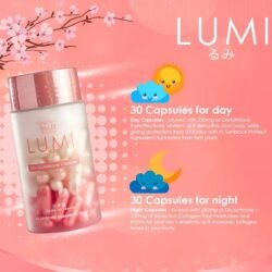 9c9a0688ac24a77abd9be0e38b7fa1f5.jpg LUMI 24H GLUTATHIONE 60 CAPSULES / Tablets Whitening Skin Protection & Increase Body Collagen provide powerful antioxidant support