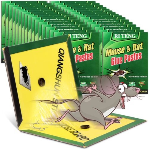 Version 1.0.0 Extra Large Mouse & Rat Gum Glue Pad Traps Capture , Mrgp Glue Board, Mice Cather Sticky Strong Adhesive Rodent Fly Cockroach Insect & Pest Control Non-Toxic