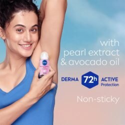 NIVEA Deo ni5v Roll-on- White Pearls & 0% Alcohol for Smooth Underarms, 72h freshness and protection, 50ml