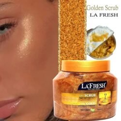 9ddd340501c7d24d1ab528d4125794fd.jpg LA FRESH Face & Body Gold Scrub lfbg With Vitamin E 500 Ml for Gold Facial for Cleans the Skin without Any Side Effects