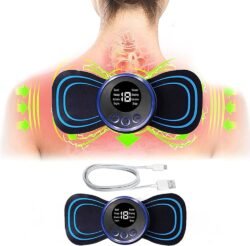 Mini Massager, Mini Massager with Rechargeable mmb Butterfly Mini Massager Ems Massager Neck Massager for Cervical Pain Mini Massager for Adults Shoulder, Full Body