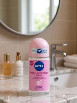 NIVEA Deo ni5v Roll-on- White Pearls & 0% Alcohol for Smooth Underarms, 72h freshness and protection, 50ml
