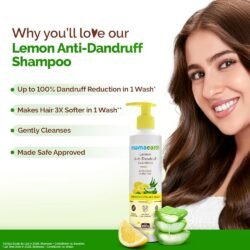 Mamaearth shff Lemon Anti-Dandruff Shampoo with Lemon & aloe Vera for Itchy & Flaky Scalp 250ml