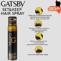 a39cb51cd54b93a1d5636d8093582a68.jpg GATSBY Set & Keep Hair Spray - Extreme Hold 250ml |170g Quick Drying, Long Lasting Hold, No Flaking & Natural Shine gskh