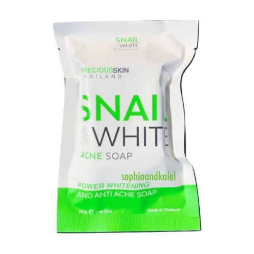 Made in THAILAND Snail Body WHITE psas Acne SOAP 70g with WHITENING by Precious Skin