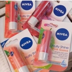 NIVEA Lip Balm Fruity Shine - Guava With Spf 15 Long Lasting Moisturizing Lip Care, Delights Lips With Delicious Guava Flavor And Gives Shimmer Look (Nlbg)