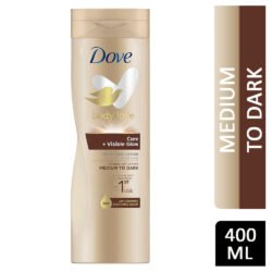 ae9930166cc83fff6d9ce4f3bd264743.jpg DOVE Visible Glow (dmdl) Medium to Dark Gradual Tanning Lotion for Sun-Kissed Skin Self-Tan Lotion for All Skin Types 400ml