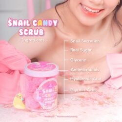 Jellys - Snail Candy -300g jscs 16 Balls Dead Skin Cells to Reveal Smooth Healthy WHITENING  Skin Scrub 300g made in THAILAND