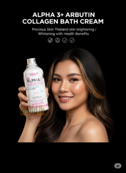 b4613b91095f4b4c767ab09e776afd9f.png ALPHA 3+ ARBUTIN COLLAGEN BATH CREAM AABC Precious Skin Thailand Skin Brightening / Whitt#Ning and Moisturizing
