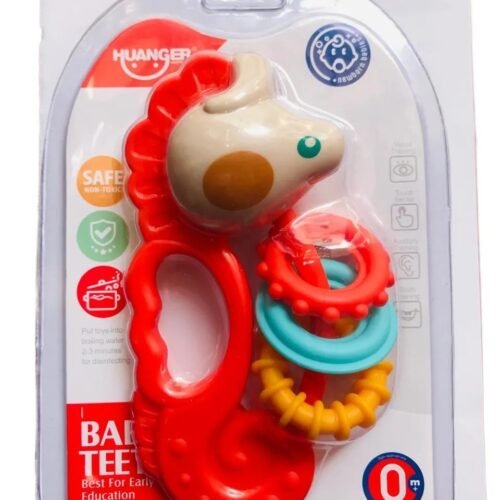 Huanger (hbtb) BABY Teether Set Silicone Rattle and Sensory Teething Chew Toy for BABY