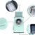 Stainless Steel Panel Vegetable Cutter vcss Rotary Cheese Graters Multifunctional Chopper Fruit Kitchen Tool with 7 Stainless Steel Drum Blades for Vegetables