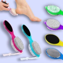 b639864d1470d128a40ab42d4da8294c-1.jpg Foot Scrubber (4i1b) Callus Remover 4 In 1 Foot Pedicure Brush, Pumice Stone, Scrubber & File | Remove Dry, Crack Hard Skin, Calluses, and Warts | Restore Skin Smoothness | Pedicure Brush (Multicolor)