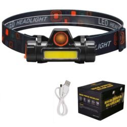 Portable High Power LED Headlamp Built-in Battery T6+COB USB Rechargeable Headlight WATERPROOF Head Torch Head Lamp (chtl)