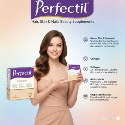 UK PERFECTIL Extra Support Hair, Skin & Nails Supplement Phsn Capsules by Vitabiotics UK