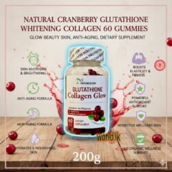 be15c26e52892de3f5b55b8abd58fed2.jpg COLLAGEN CRANBERRY 60 GLUTATHIONE GUMMIES gcgc From Nature Glow Anti-Aging Whiit-ening Beauty Skin Dietary Supplement Powder
