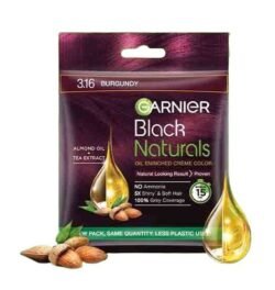 bfb61a3ef2a1e0a5290777728f1de139.jpg GARNIER Hair Colouring Creme, gar0 100% Grey Coverage, Black Naturals, 3.16 Natural Burgundy, 20g + 20ml