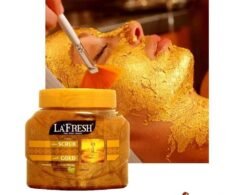 c0fb60aeccc6fda41c526f9c434fef91.jpg LA FRESH Face & Body Gold Scrub lfbg With Vitamin E 500 Ml for Gold Facial for Cleans the Skin without Any Side Effects