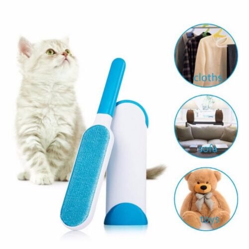 Reusable Pet (prrc) Fur Hair Remover with Self-Cleaning Base | Double Sided Pet Hair Magic Cleaner Remover for Home Furniture, Clothing, Carpets Linen, Pillows and Car Seats