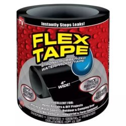 Super Strong Flex Plastic Patching WATERPROOF Tape Powerful Adhesive with a Thick, Flexible Rubberized 4" (Fwpt)