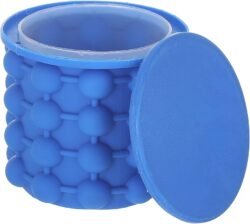 120 Ice Cubes [icmg] Mold Ice Trays Silicone Ice Bucket 2 in 1 Ice Cube Maker Wine Chiller Round Portable for FROZEN Whiskey Cocktail Beverages