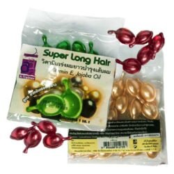 Natural Jojoba Oil HERBAL SUPER LONG HAIR Capsules slhc Treatment for Hair Growth with Vitamin E and for repair dried or damaged hair Made In THAILAND 50 Pcs