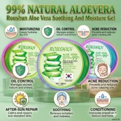 cd05d4e86bd7f6f6b9b4a572124bf17b.jpg 300 ML NATURAL 99% ALOEVERA Rasg Roushun Aloe Vera Soothing and Moisture Gel Contained. Softening & Rejuvenation