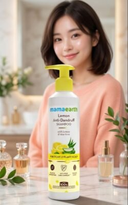 Mamaearth shff Lemon Anti-Dandruff Shampoo with Lemon & aloe Vera for Itchy & Flaky Scalp 250ml