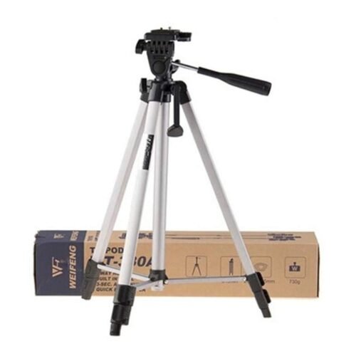 ORIGINAL Tripod 330A Aluminum Stand (5FT) Portable 3 Way Head For Ring Light, Digital, DSLR Camera & All Mobile Phones