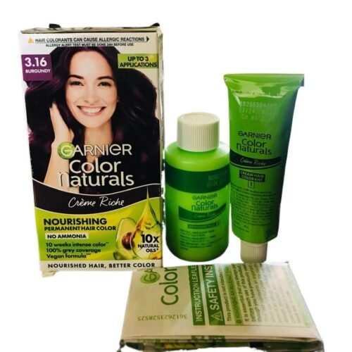 d1a7e8b75597ad37bbd05ae4bb179ae8.jpg Garnier, 35gc Hair Colouring Creme, Long-lasting Colour, Smoothness & Shine, Color Naturals, Shade: 3.16 Burgundy, 35ml + 30g